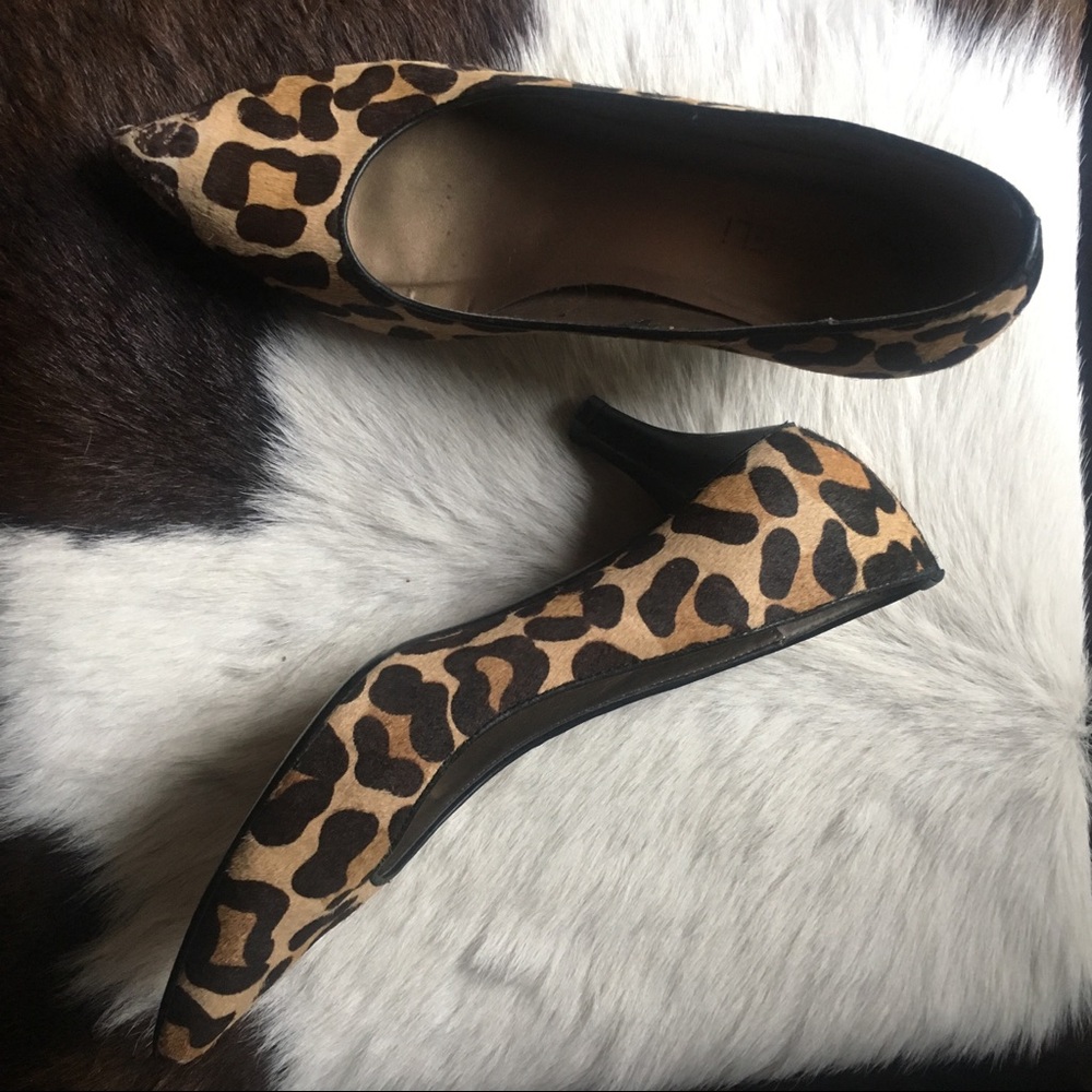 Leopard kitten heels